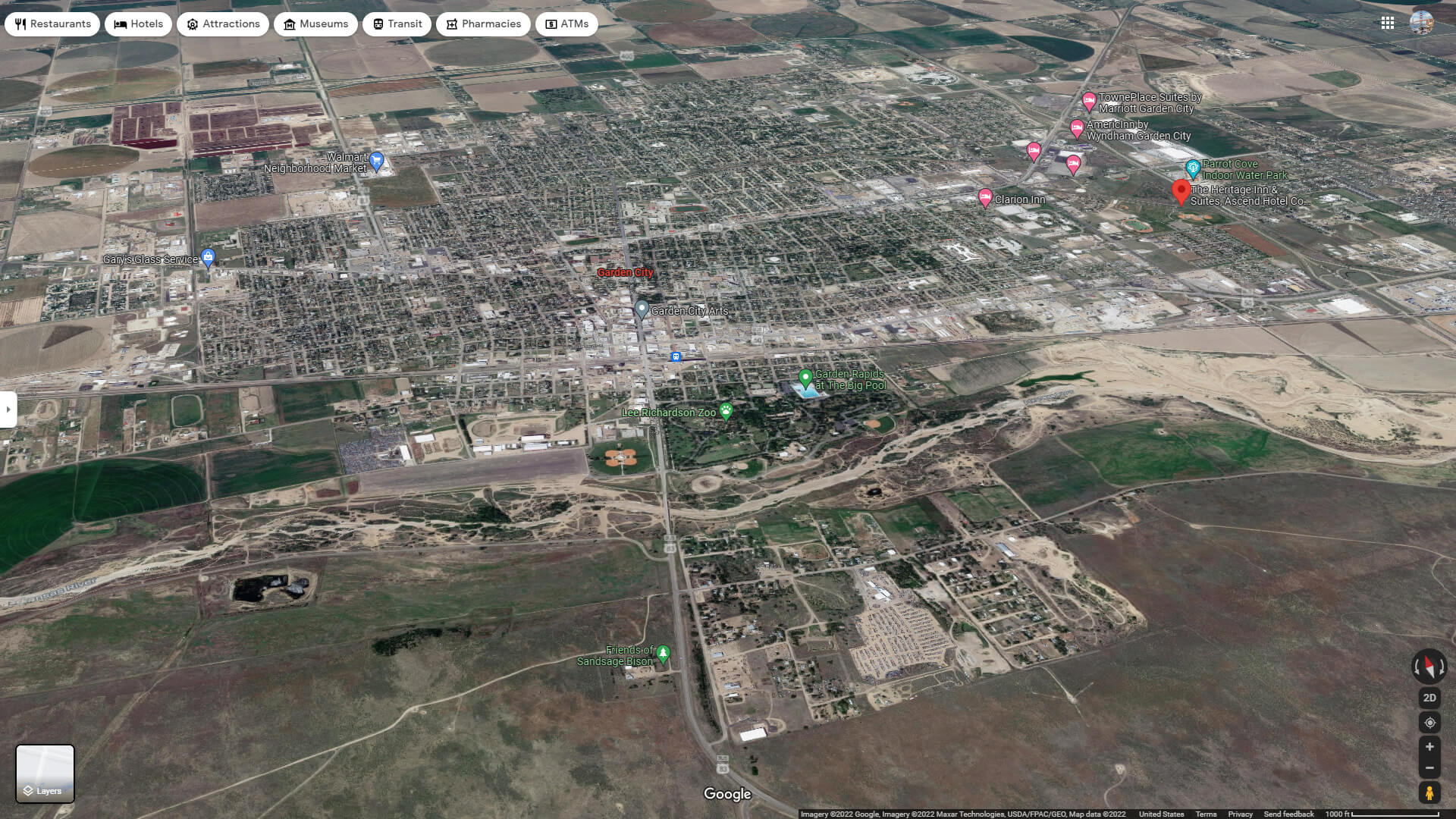 Garden City Aerial Map Kansas